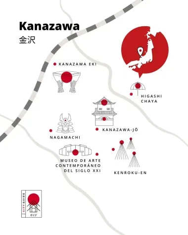 Mapa Kanazawa