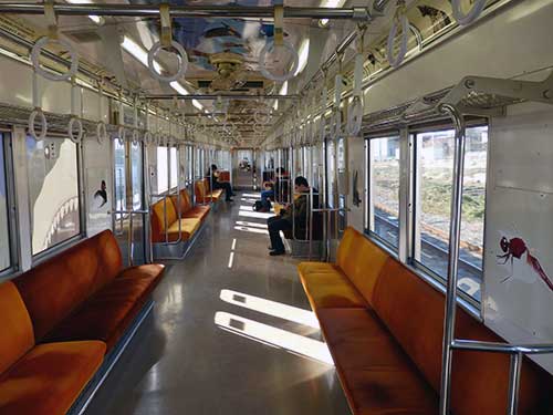 Chichibu Railway Train Interior.