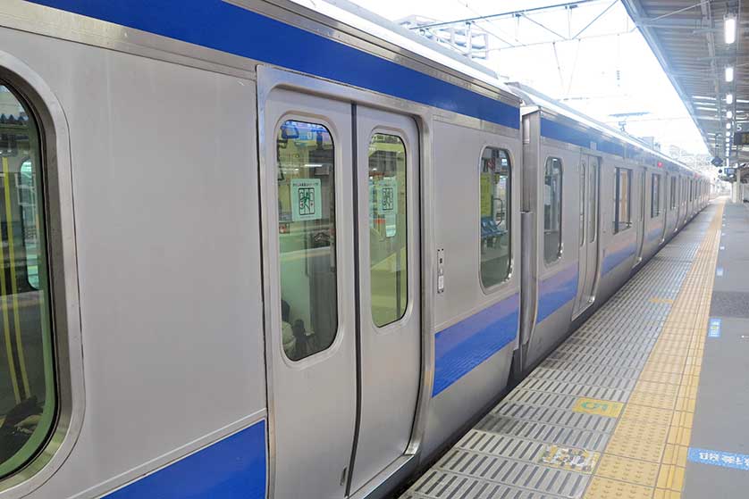 Joban Line train at Mito Station.