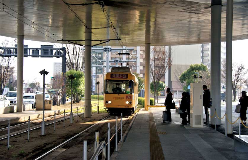 Tram Station at Kumamoto Station.