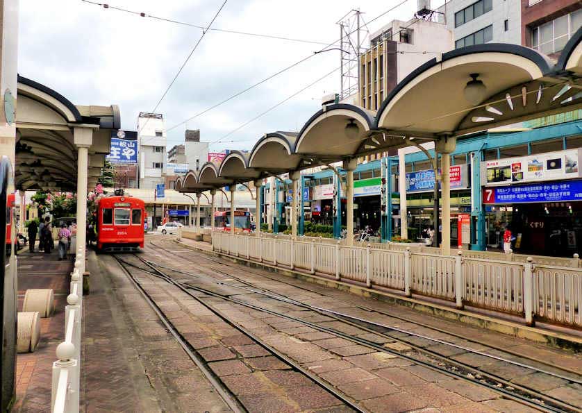 Matsuyama-shi tram station.