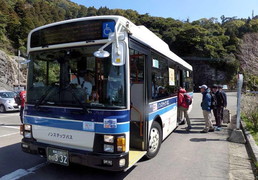 Miyazaki Kotsu Bus at Udo Jingu Shrine.