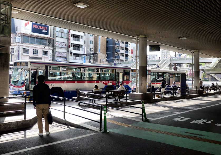 Bus Station at Nagasaki Station in Kyushu.