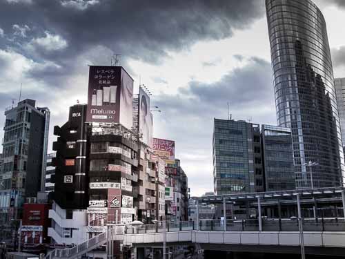 View from Konan Exit, Shinagawa Station, Tokyo.