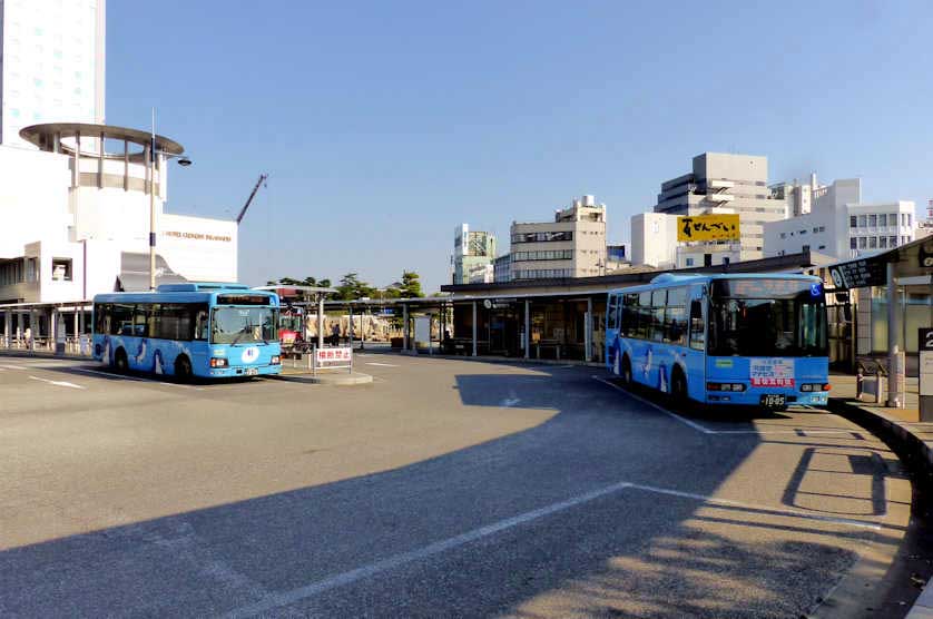 Local bus terminal, JR Takamatsu Station.