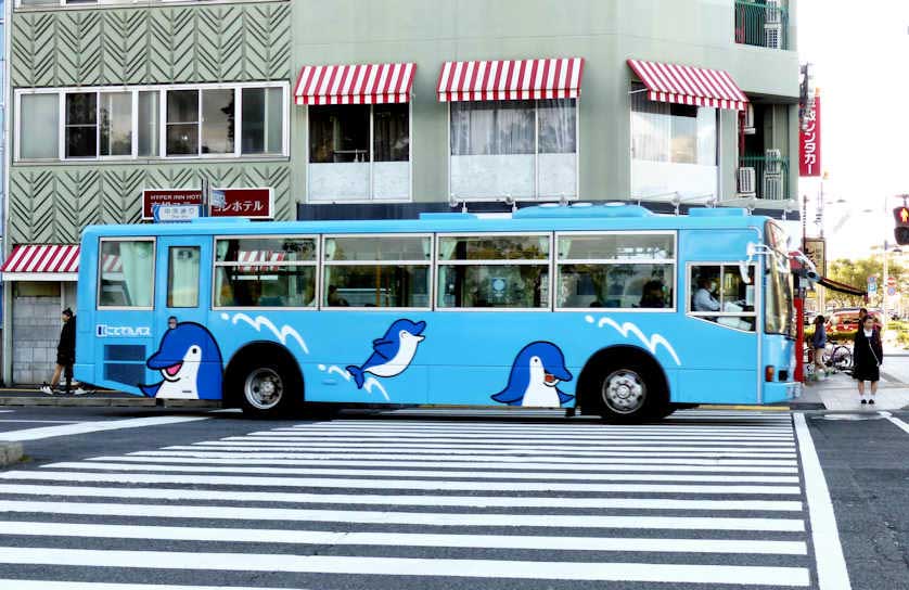 Local Kotoden bus in Takamatsu.