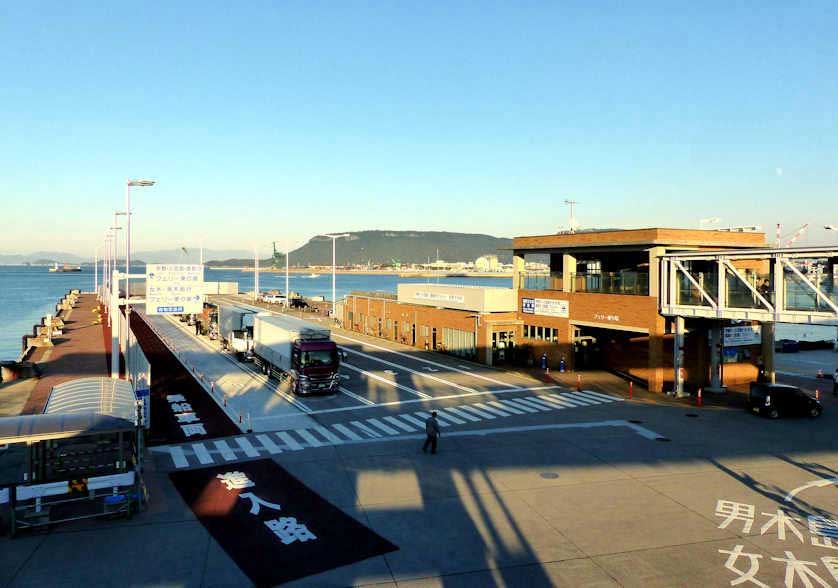 Takamatsu ferry port.