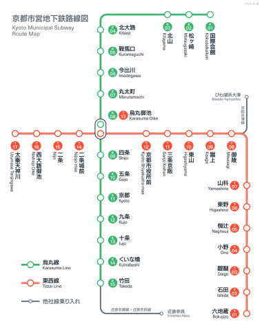 Kyoto Municipal Subway Map