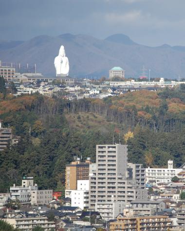 Vista della città di Sendai, Prefettura di Miyagi, Giappone