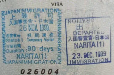 Japan Immigration Stamps