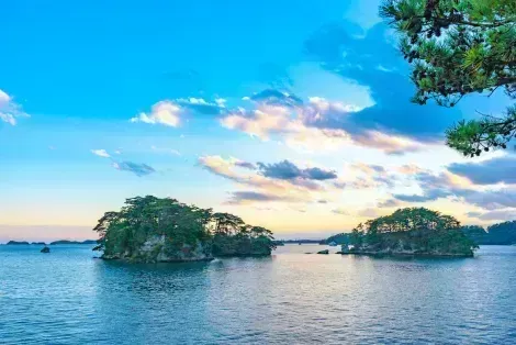 MBaia di Matsushima al crepuscolo. Uno dei tre punti di vista del Giappone